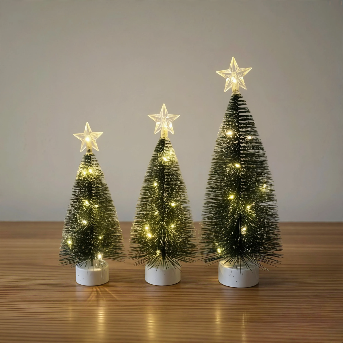 Mini-Weihnachtsbaum-Set mit LED-Beleuchtung