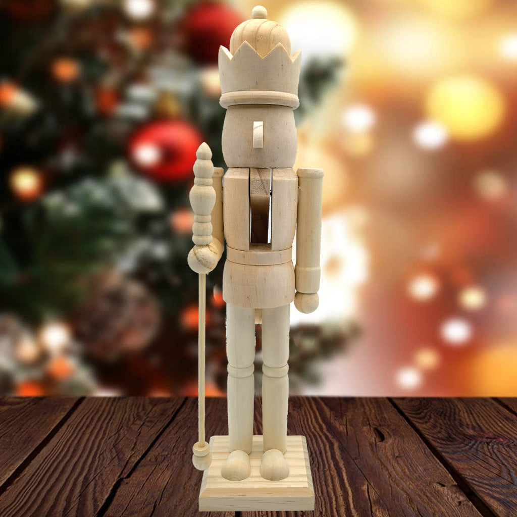 Nussknacker-Figur aus Holz, 38 cm, unbemalt