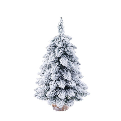 Mini-Weihnachtsbaum mit Schnee-Effekt und LED-Licht