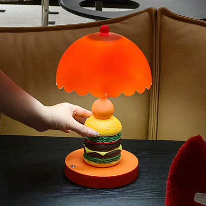 Hamburger-Tischlampe mit Dekofunktion