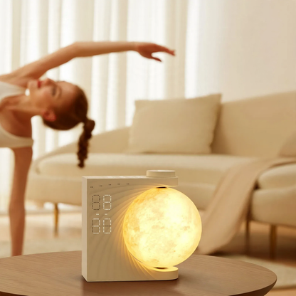 Mond-Nachtlicht mit Weckfunktion und weißem Rauschen