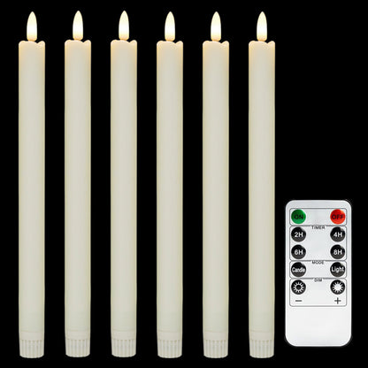 LED-Stabkerzen-Set mit Fernbedienung, Kunststoff