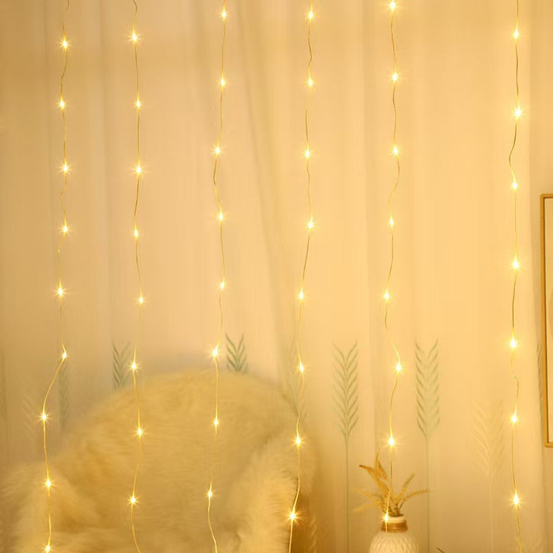 LED-Vorhang-Lichterkette mit Fernbedienung