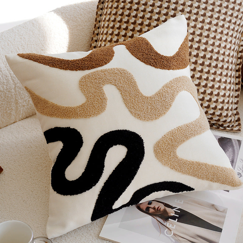 Kissenbezug Nordisch, Leinen, Punkte und Muster
