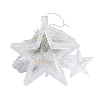LED-Vorhang-Lichterkette mit Sternen