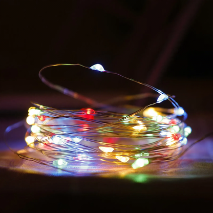 LED-Kupferdraht-Lichterkette, batteriebetrieben