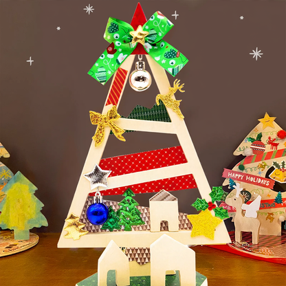 DIY-Holz-Weihnachtsbaum, Miniatur-Tischdekoration