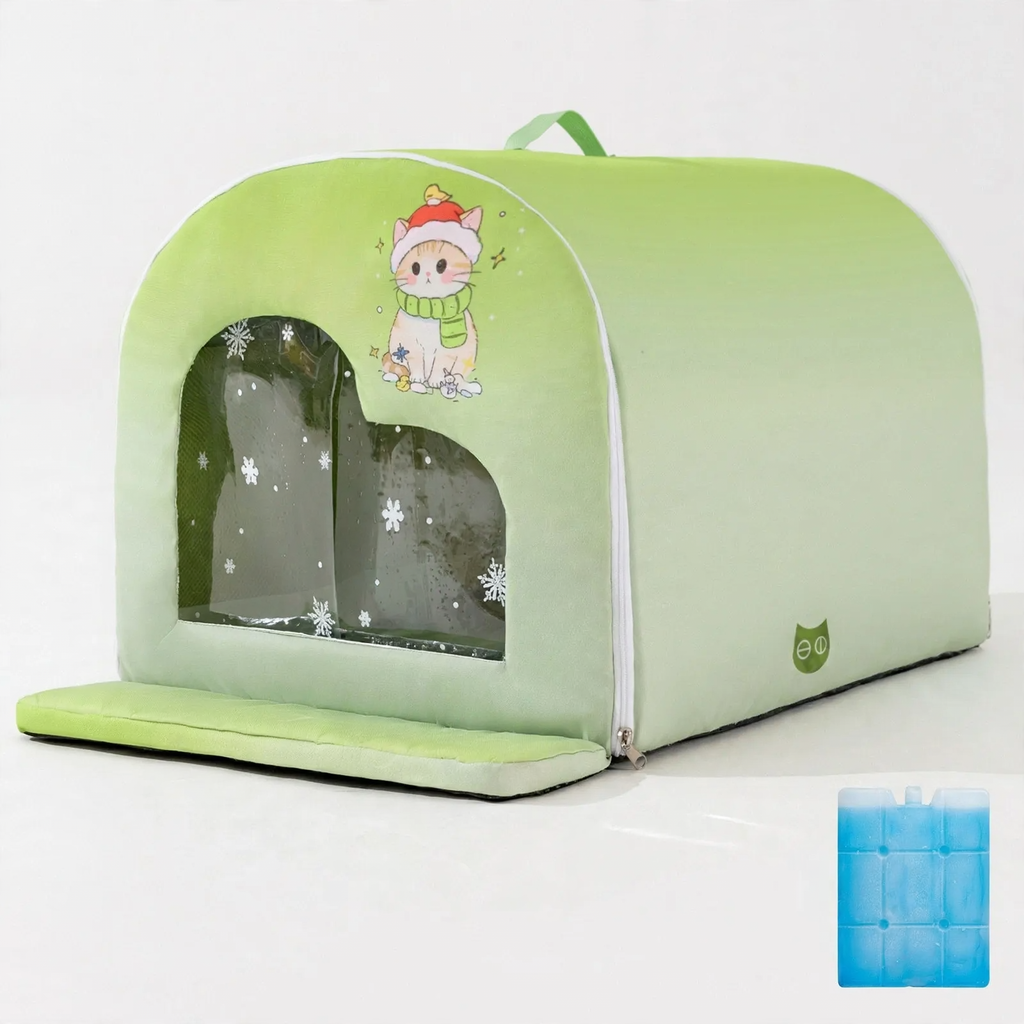 Kühl-Iglu für Haustiere, Polyester, mit Eisbeutel-Option