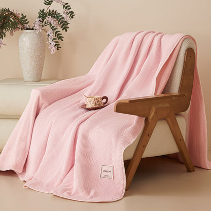 Waffel-Wohndecke aus Milchfaser-Fleece