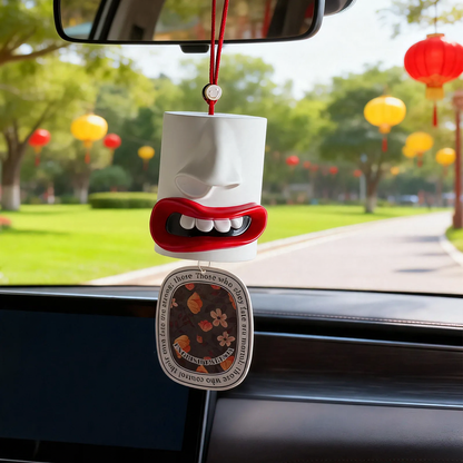 Auto-Duftanhänger mit abstraktem Lippen-Design