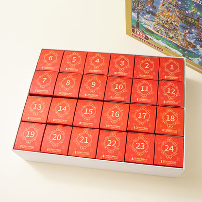 Weihnachts-Puzzle-Adventskalender mit 24 Türchen
