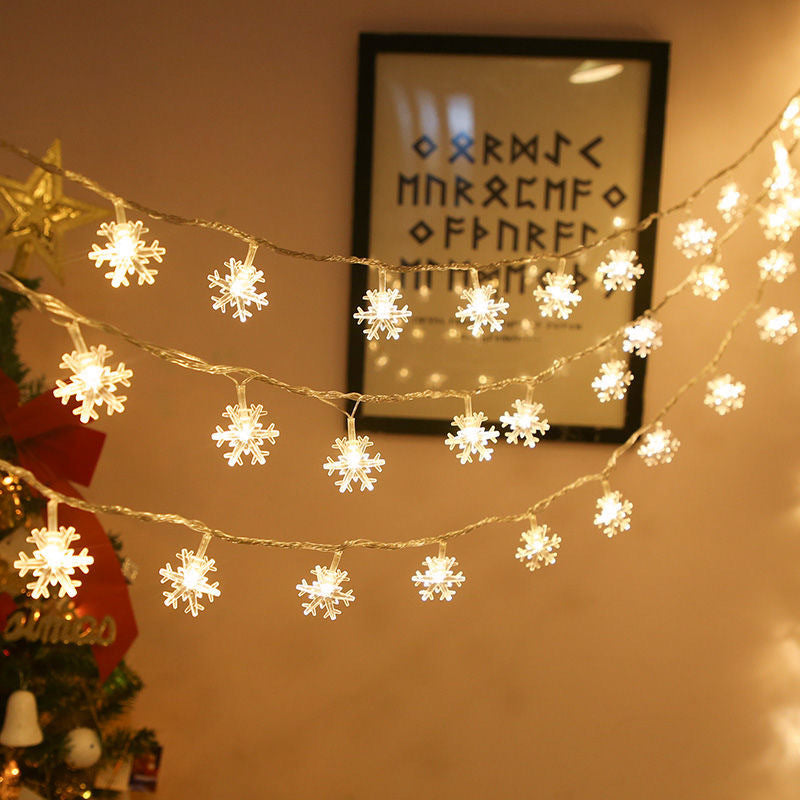 LED-Schneeflocken-Lichterkette für Weihnachtsdekoration