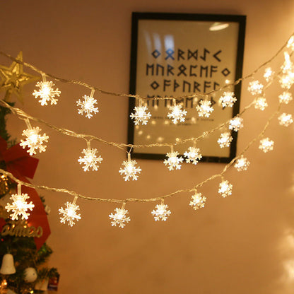 LED-Schneeflocken-Lichterkette für Weihnachtsdekoration