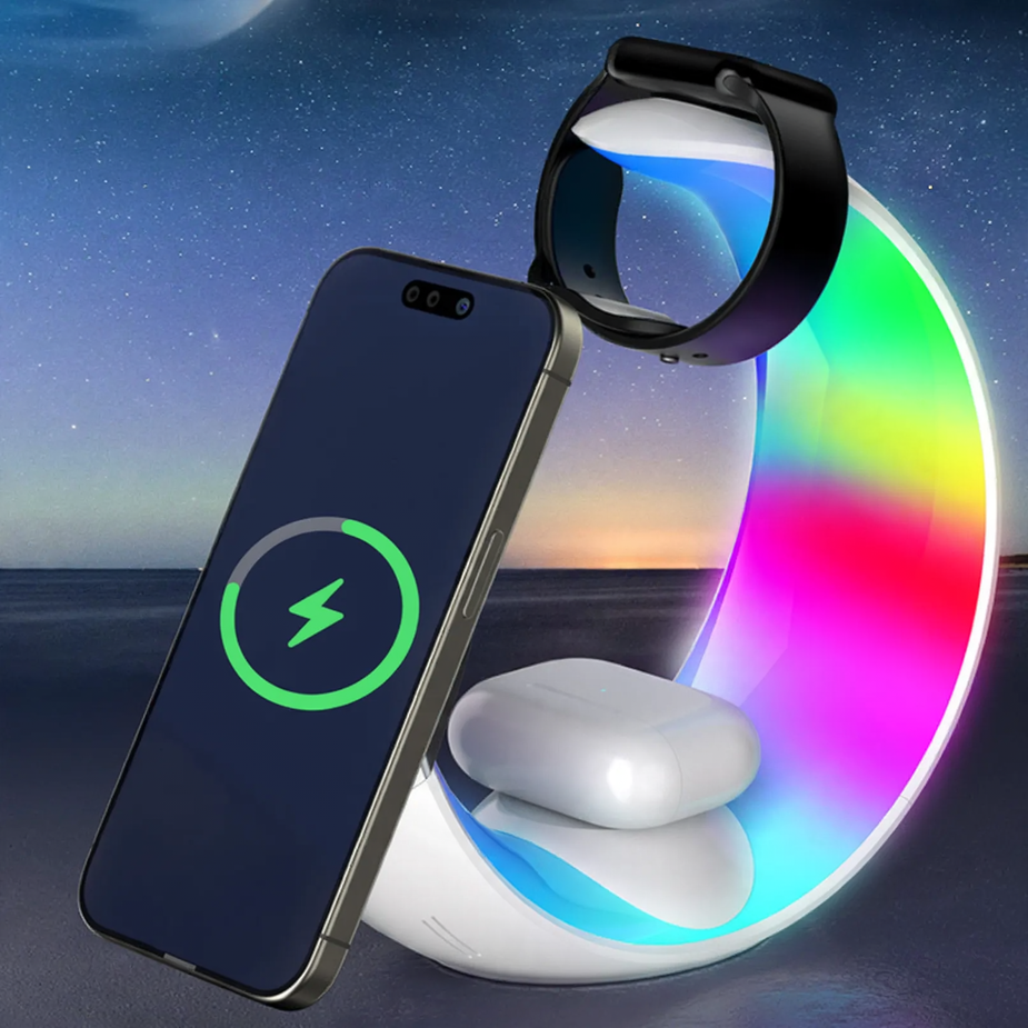3-in-1 Magnetische Ladestation mit Nachtlicht