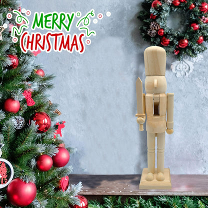 Nussknacker-Figur aus Holz, 38 cm, unbemalt