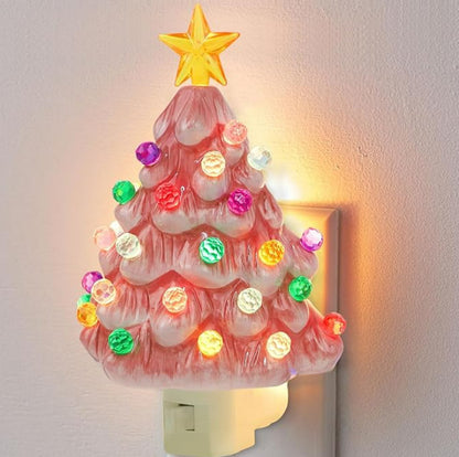 Beleuchtete Weihnachtsbaum-Figur aus Kunstharz