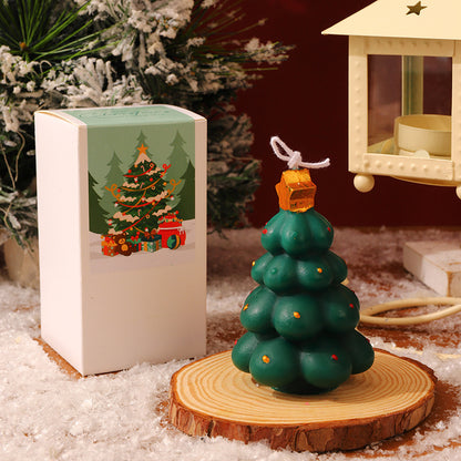 Handgeferti Duftkerze Weihnachtsbaum-Design