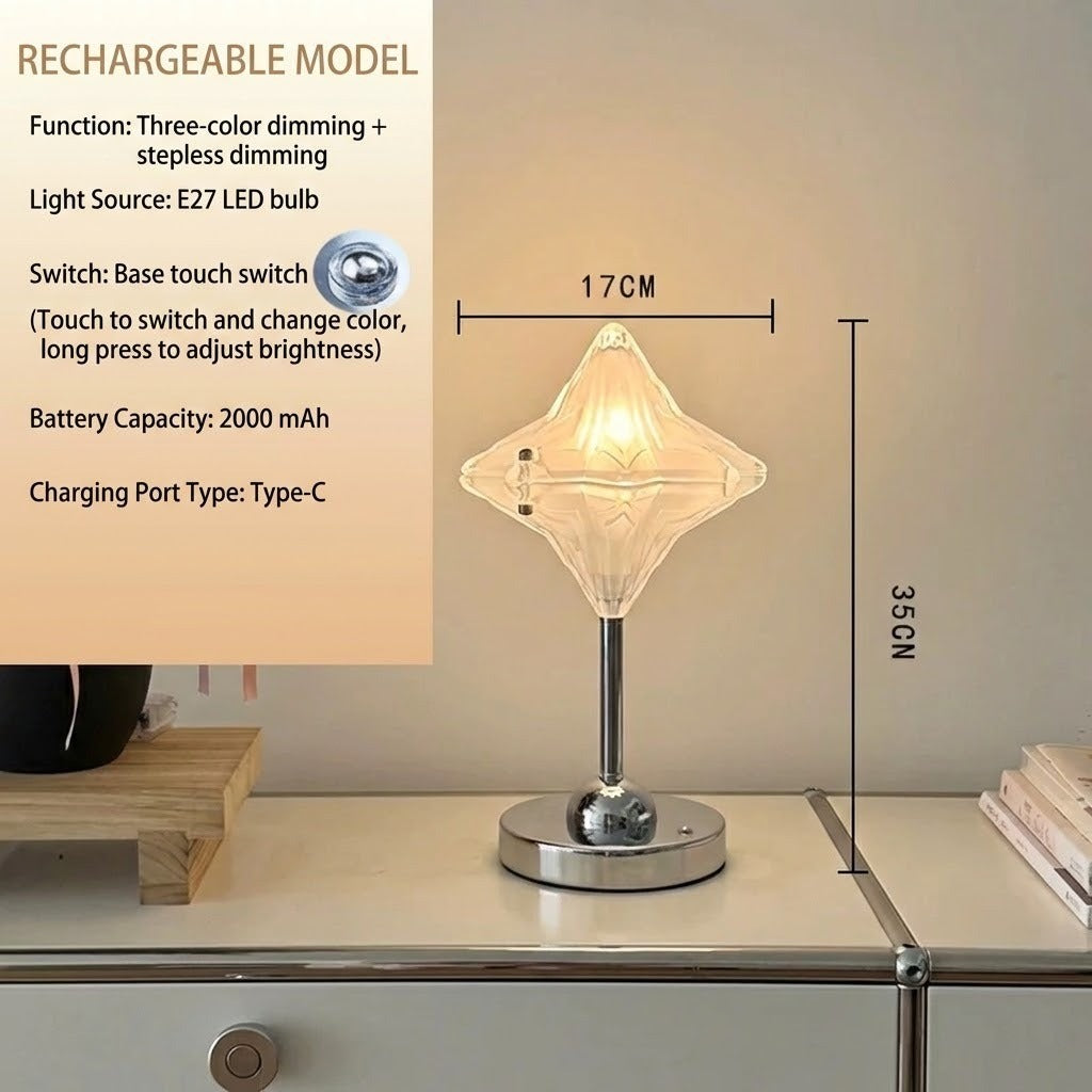 Crystal Star Ambient Touch LED TaBrehne Lampe