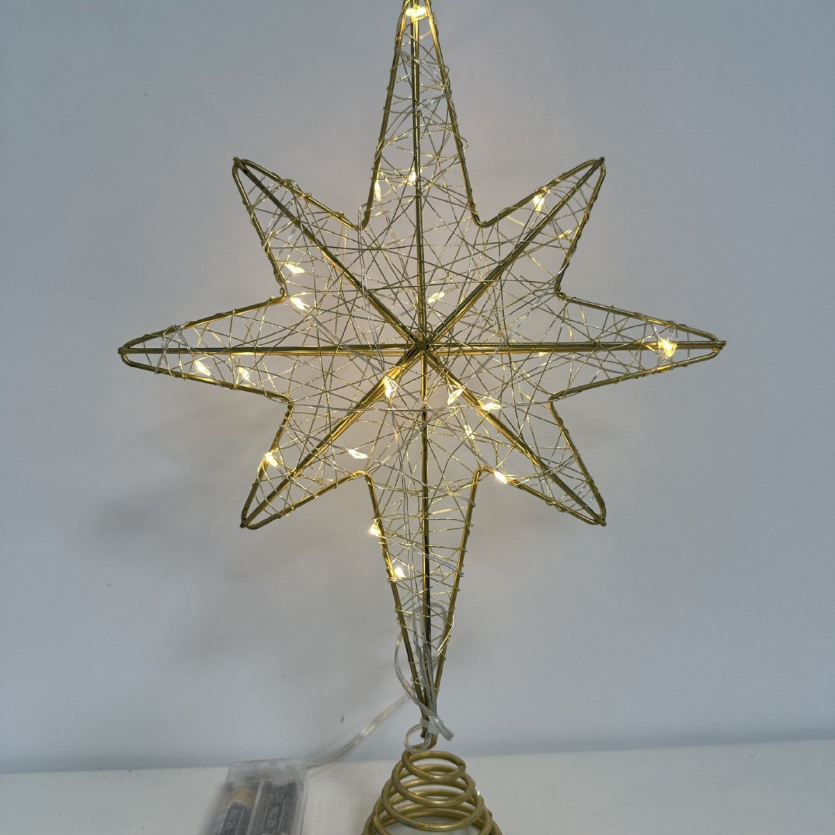 LED-Weihnachtsbaumspitze, Stern aus Eisen