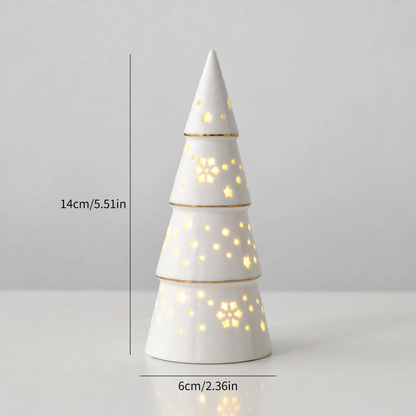 Keramik-Weihnachtshaus mit Beleuchtung