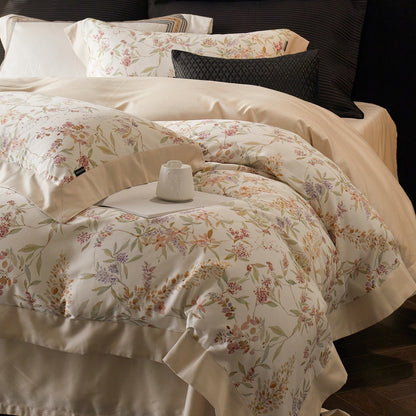 4-teiliges Bettwäsche-Set, Tencel-Baumwolle, angeraut, amerikanischer Stil