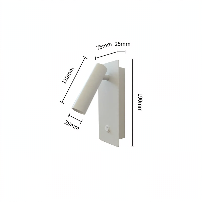 Wandleuchte mit Leselicht und USB-Ladeanschluss