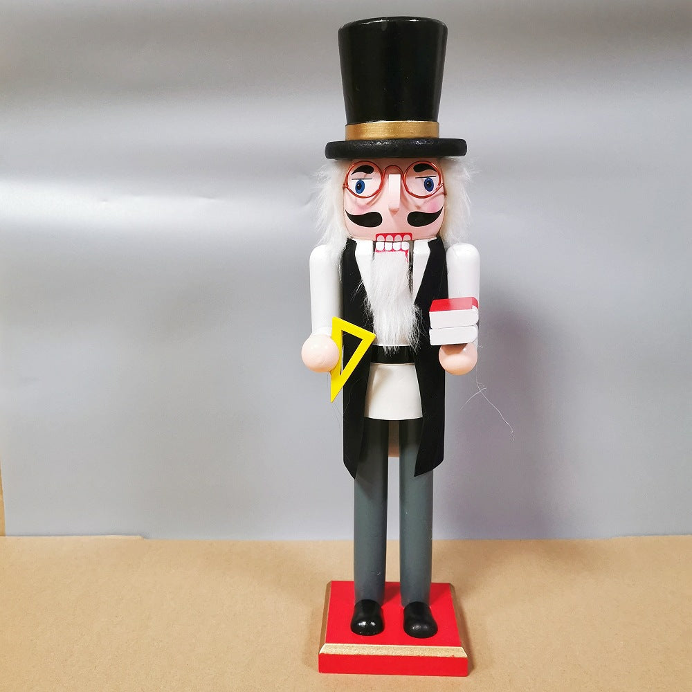 Nussknacker-Figur aus Holz mit Umhang, 38 cm