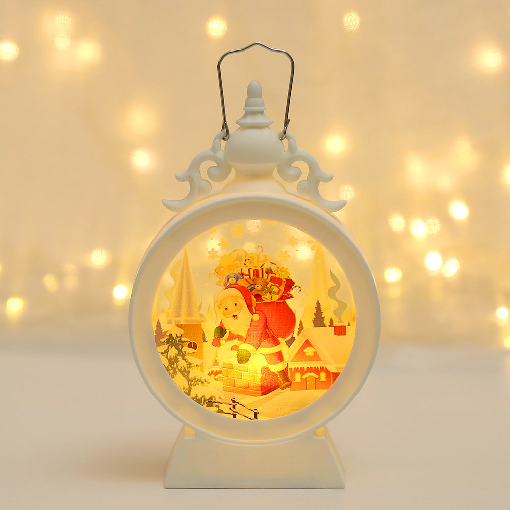 Dekorative LED-Laterne mit Weihnachtsmotiv