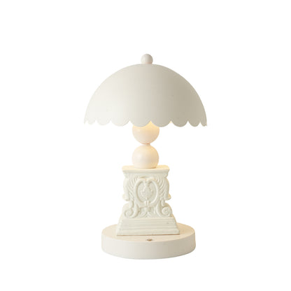Französische Tischlampe mit Reliefdetails, Farbwechsel
