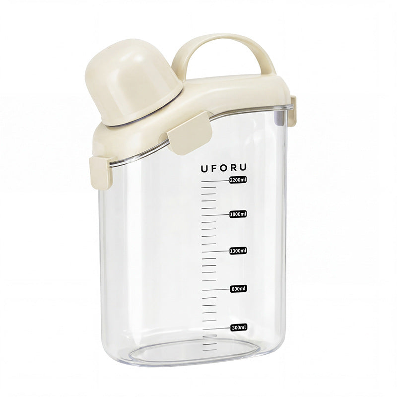 Tragbare Vorratsdose mit Griff, 1–2 L, lebensmittelgerecht