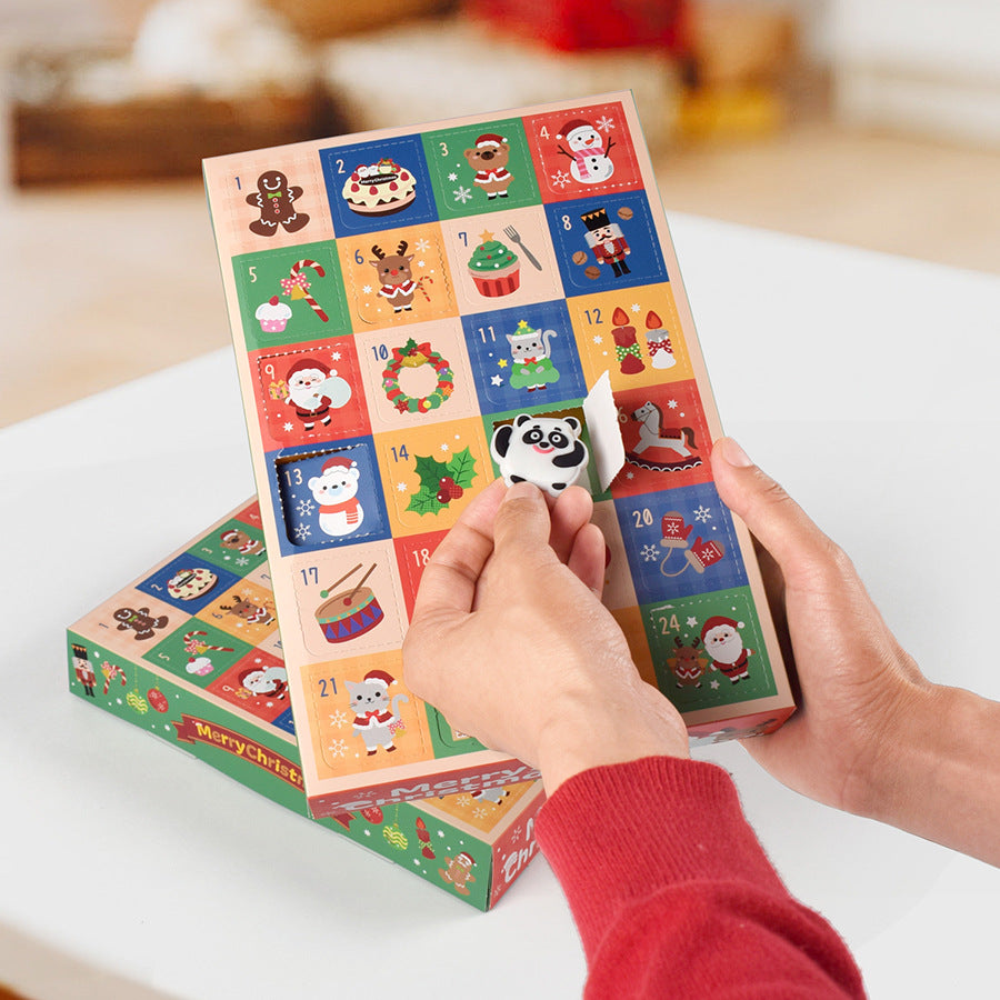 Leere 24-Fächer-Weihnachtsbox für Adventskalender