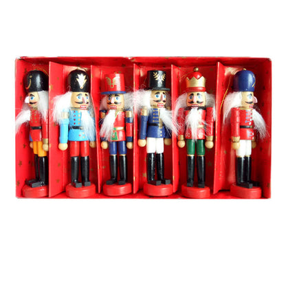 Nussknacker-Set, 6-teilig, 12 cm, Weihnachtsbaumschmuck