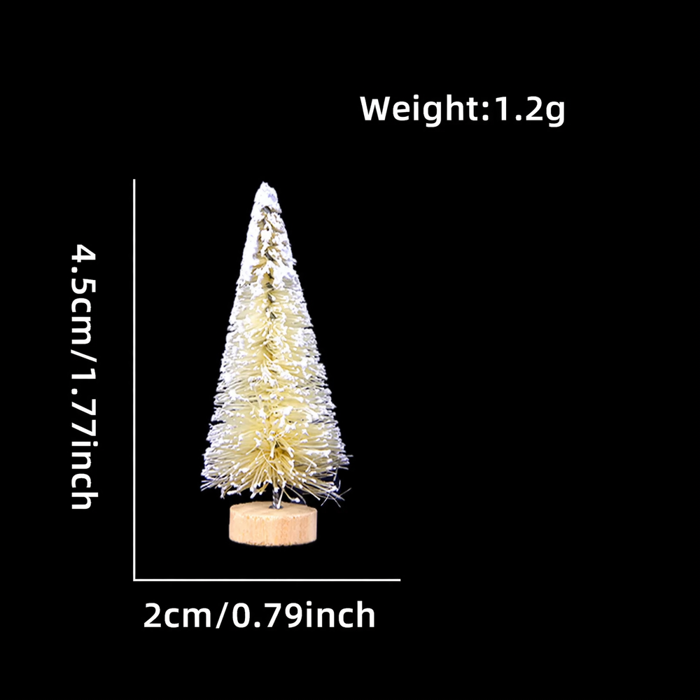 Mini-Weihnachtsbaum aus Kiefernnadeln, beschneit