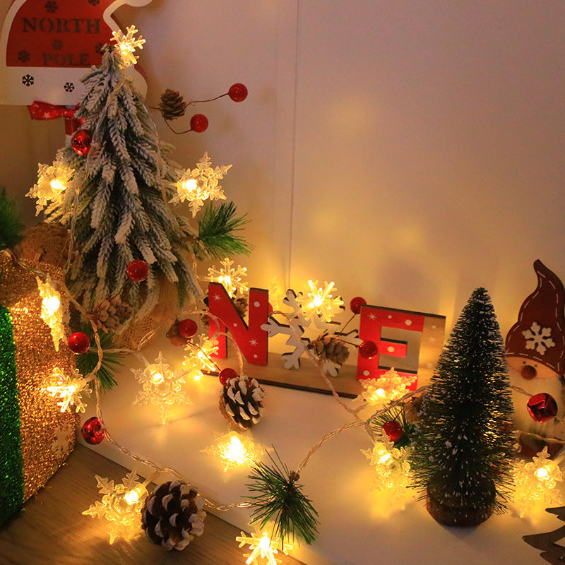 LED-Weihnachts-Lichterkette mit Naturmotiven