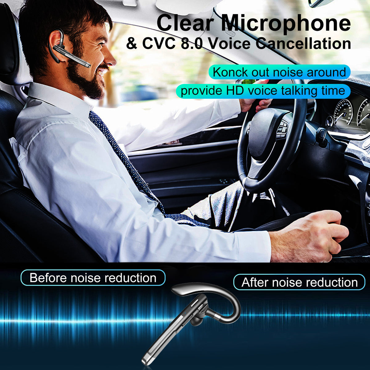 Bluetooth-Ohrhörer YYK-520 mit Sprachsteuerung