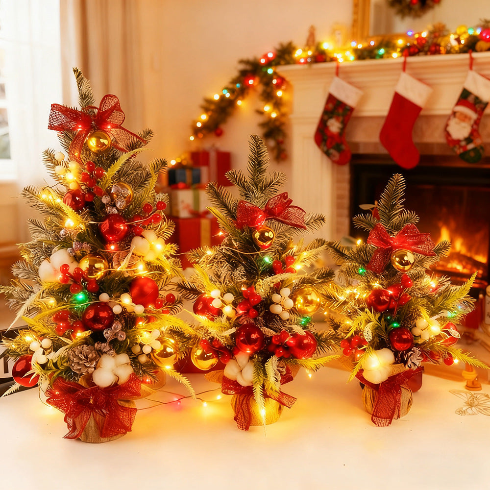 Mini-Weihnachtsbaum, beflockt, für den Tisch, 45 cm