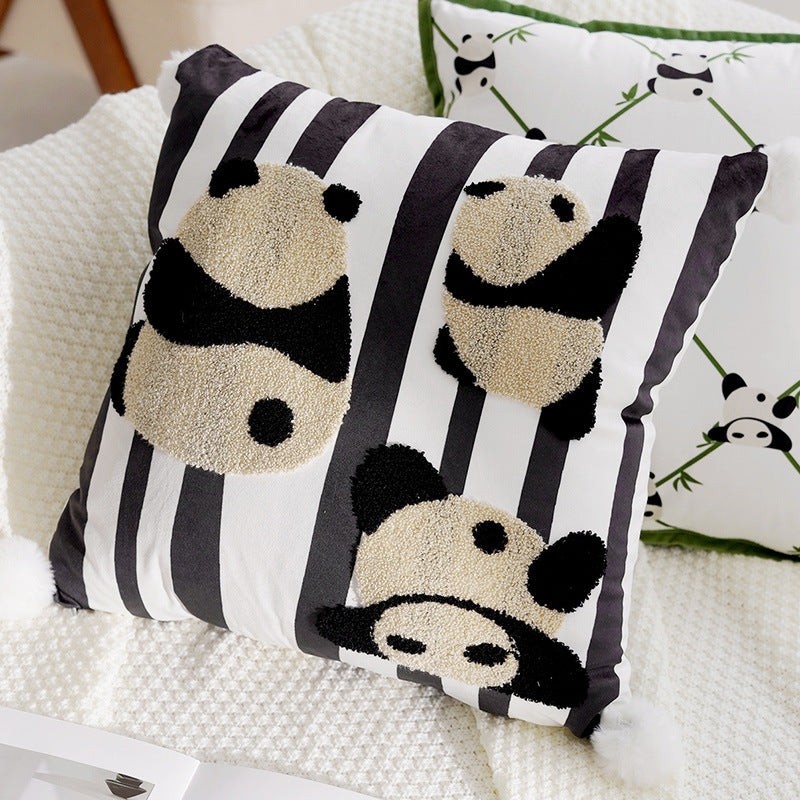 Kinderkissen Panda, 45×45 cm, Baumwolle