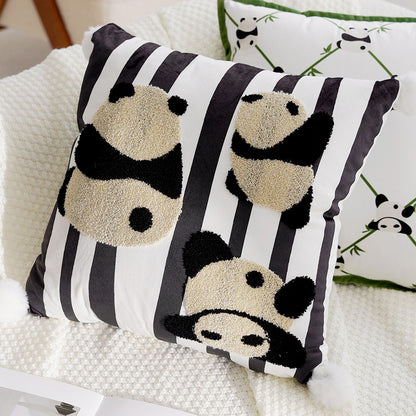 Kinderkissen Panda, 45×45 cm, Baumwolle