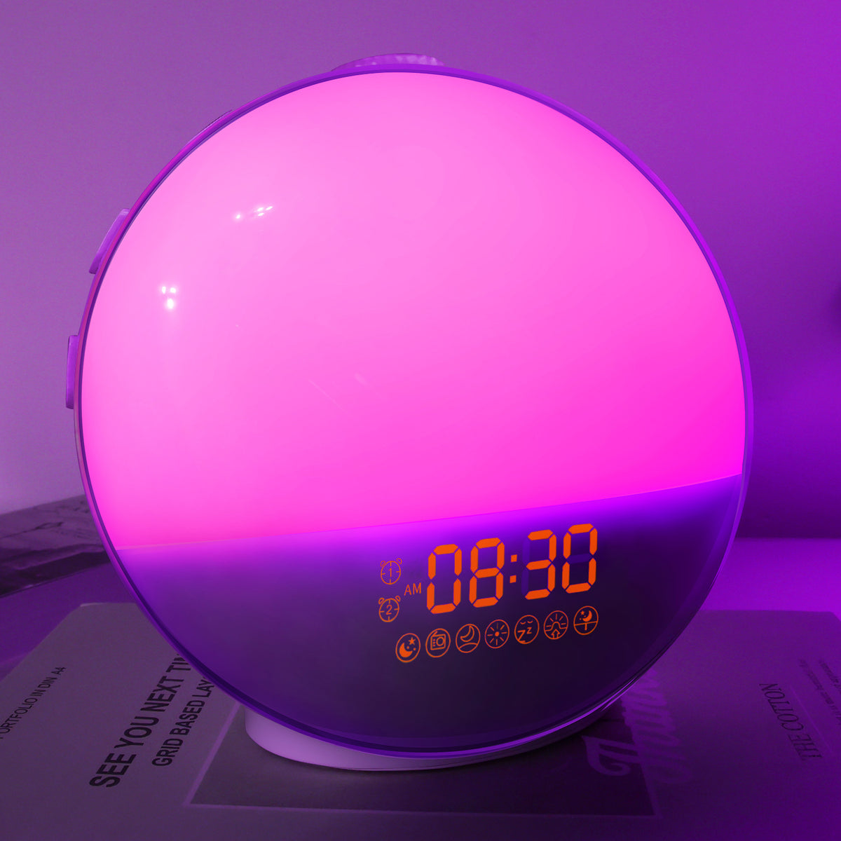 LED-Wecker mit Sonnenaufgangssimulation und RGB-Nachtlicht