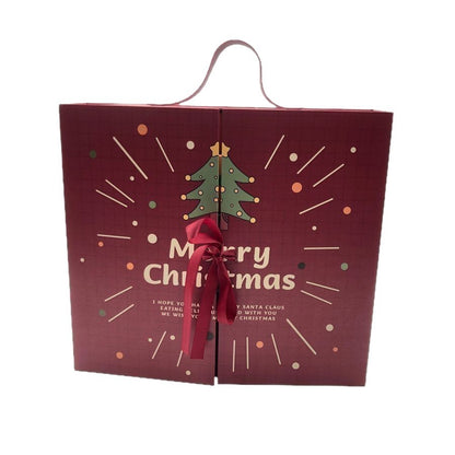 Weihnachts-Adventskalender-Geschenkbox mit Doppeltür