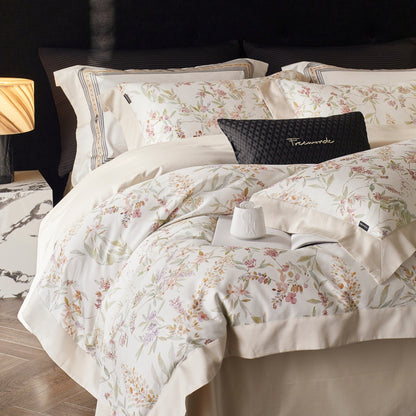 4-teiliges Bettwäsche-Set, Tencel-Baumwolle, angeraut, amerikanischer Stil