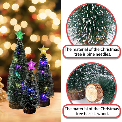 Beleuchteter Mini-Weihnachtsbaum mit Stern, verschiedene Größen