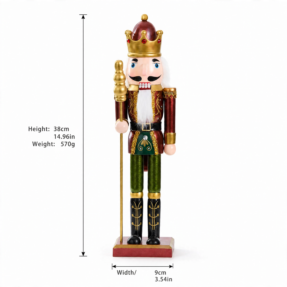 Dekorativer Nussknacker-Soldat, 30 cm oder 38 cm
