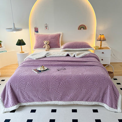 Doppelseitige Milchfaser-Fleece-Decke, vielseitig einsetzbar