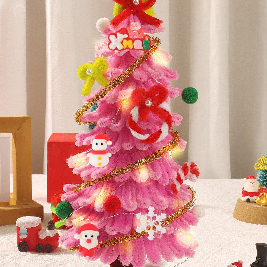 DIY Weihnachtsbaum-Bastelset mit Holzsockel