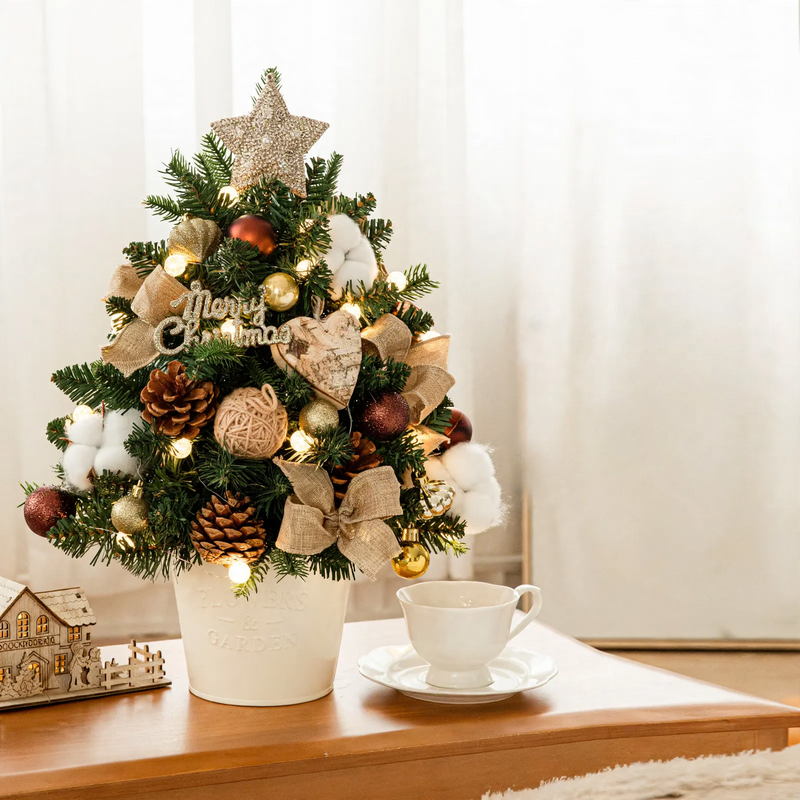 Mini-Weihnachtsbaum aus PE, 45 oder 60 cm, mit Beleuchtung