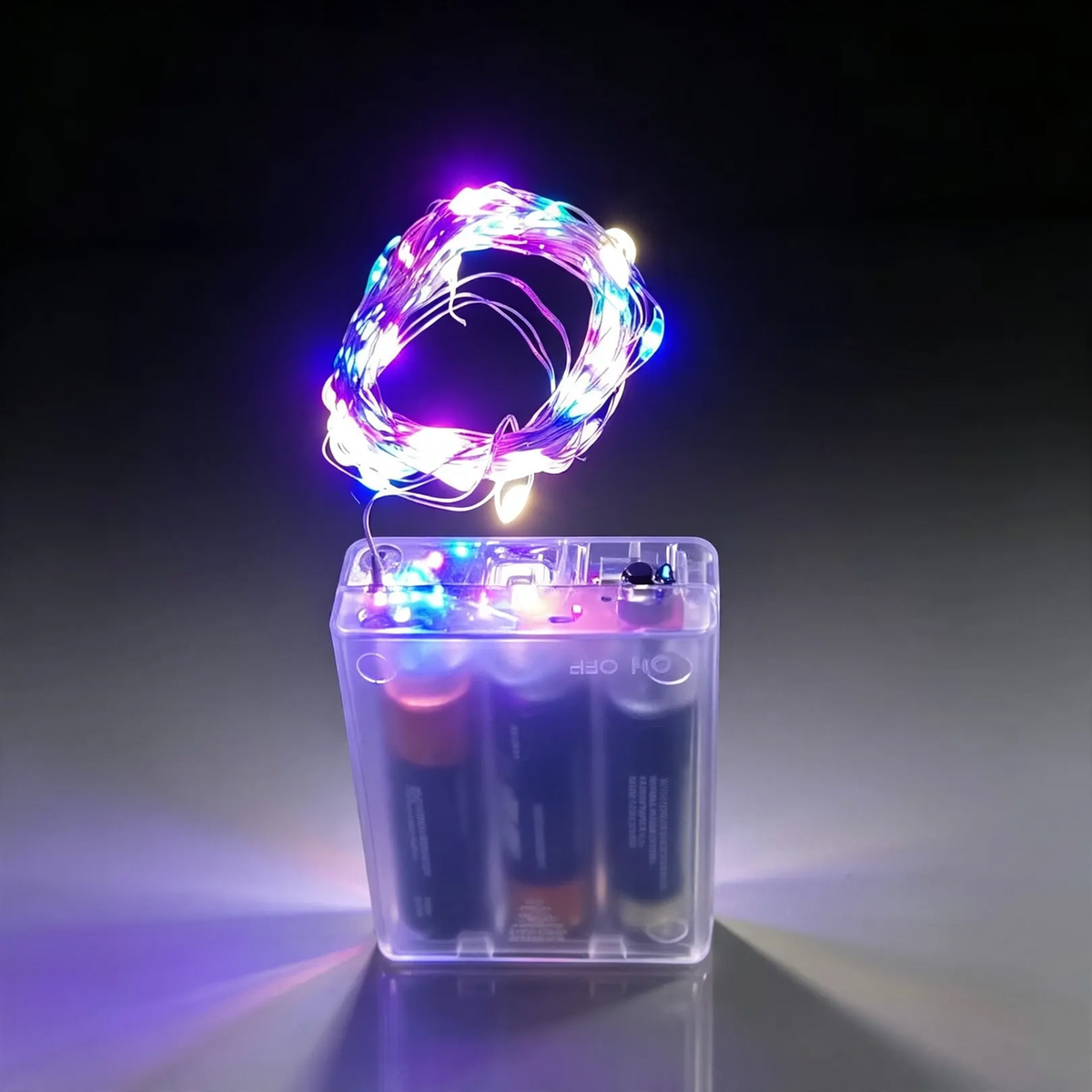 LED-Kupferdraht-Lichterkette mit Batteriebox