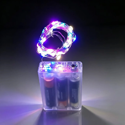 LED-Kupferdraht-Lichterkette mit Batteriebox