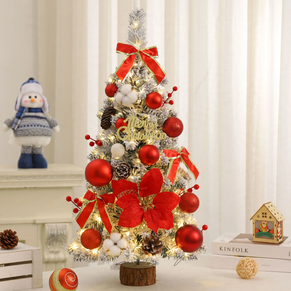Künstlicher Tisch-Weihnachtsbaum mit Beleuchtung