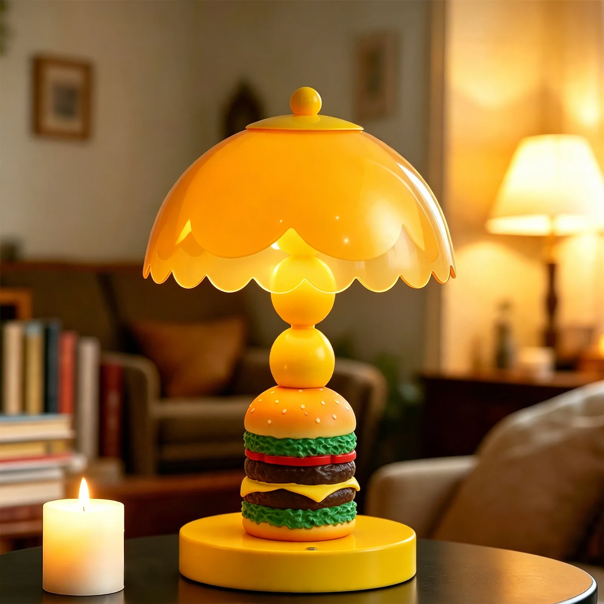 Hamburger-Tischlampe im kreativen Design